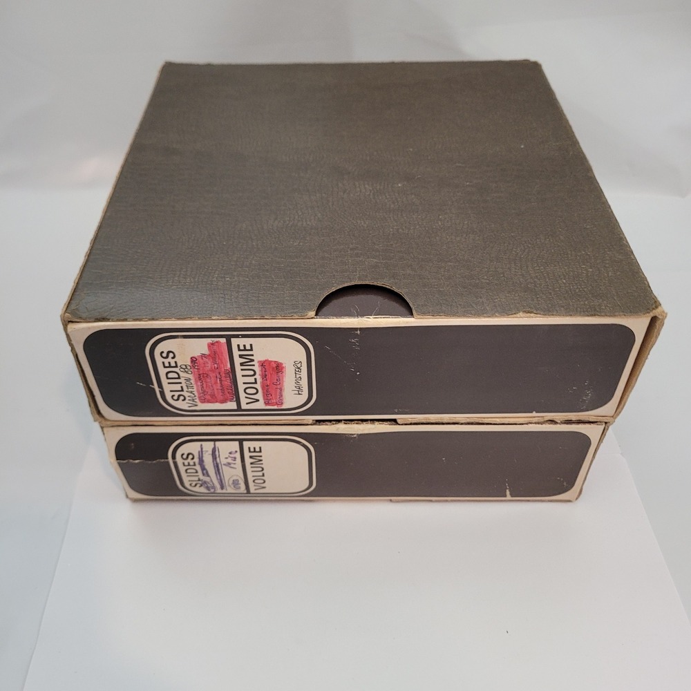 Sawyers Slide Projector Trays Lot of 2 pack 100 Capacity Vintage Storage Boxes